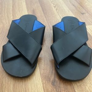 Jeffrey Campbell Black Criss-Cross Sandals